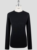 Kiton Knt Black Cotton Sweater Crewneck
