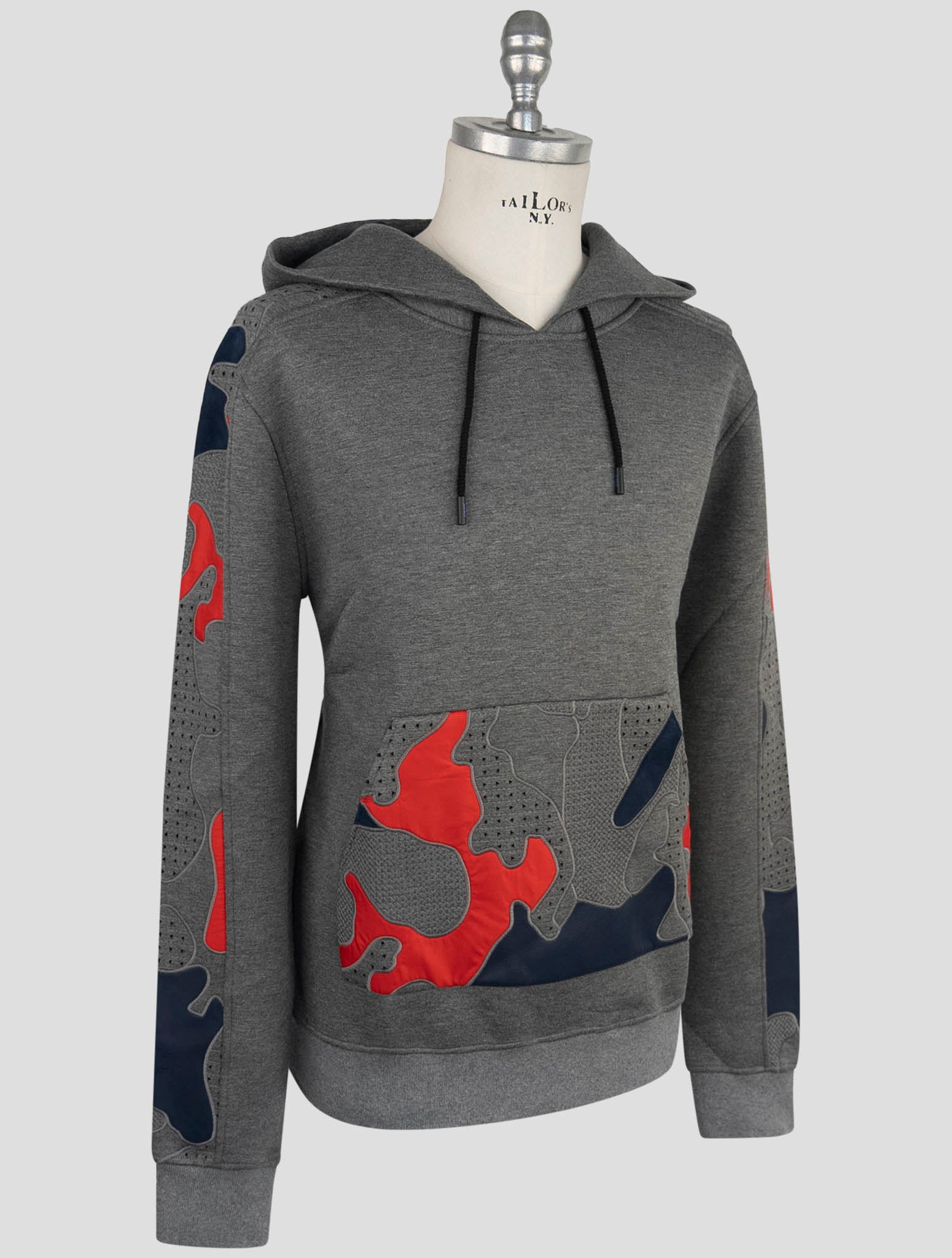 Kiton Knt Gray Viscose Ea Sweater Hoodie