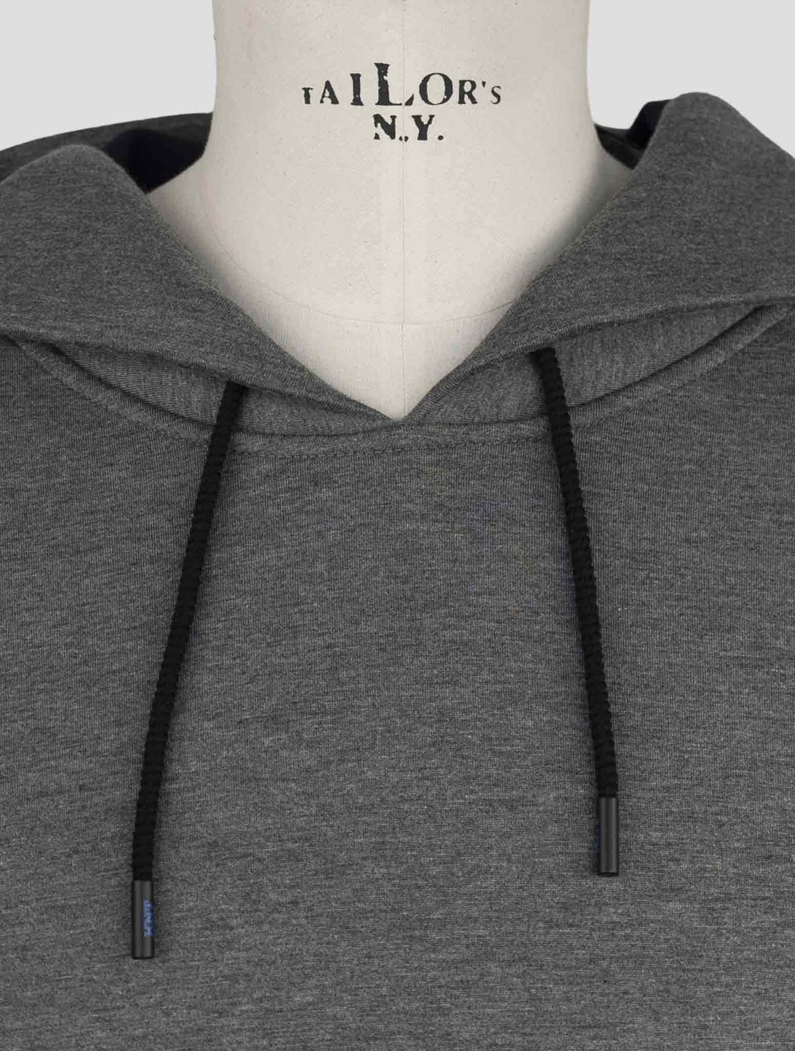 Kiton Knt Gray Viscose Ea Sweater Hoodie