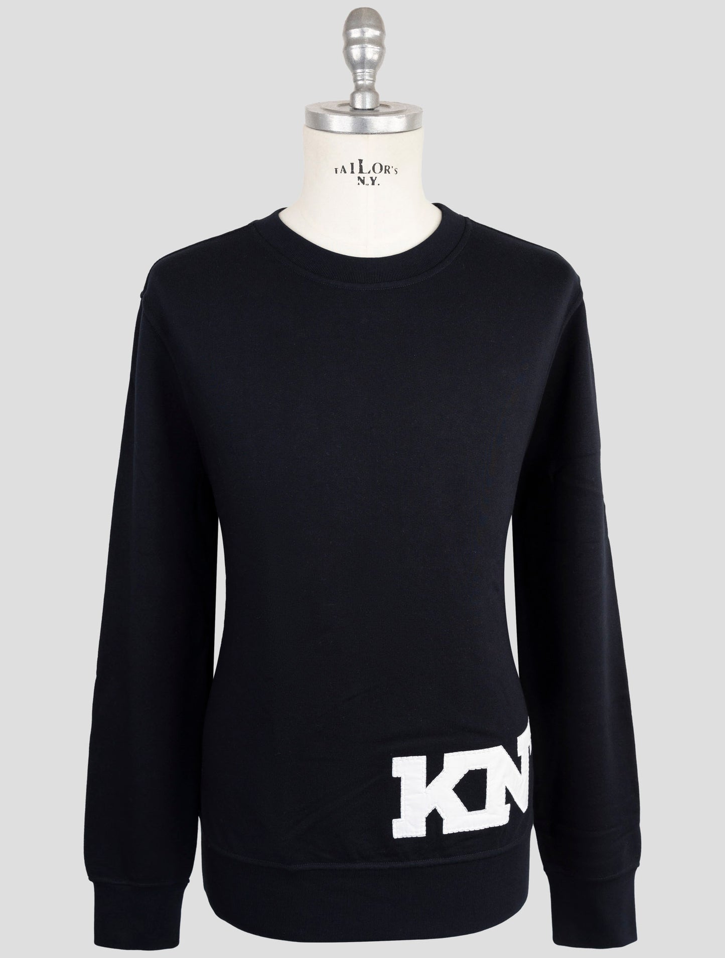 Kiton Knt Blue Cotton Sweater Crewneck