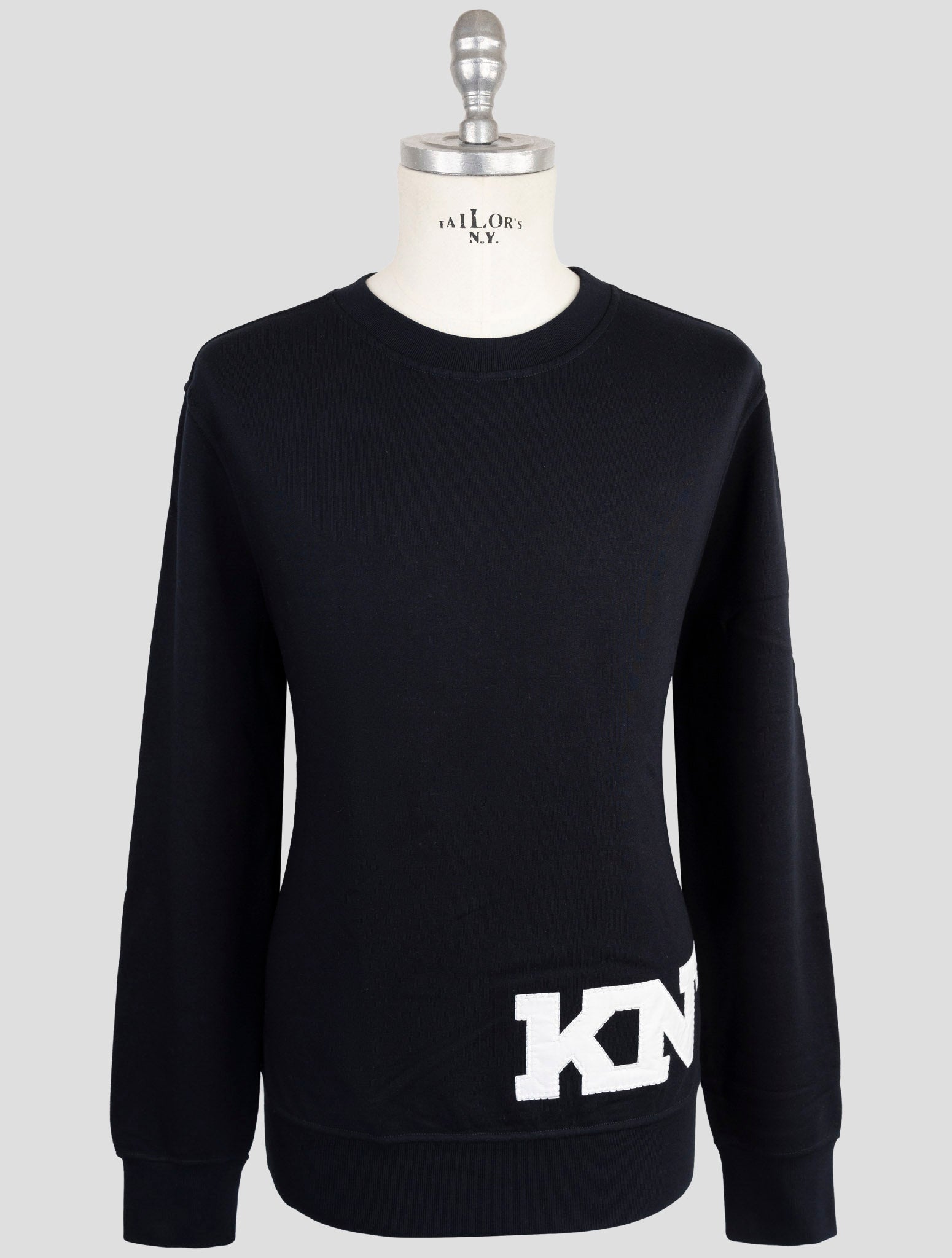 Kiton Knt Blue Cotton Sweater Crewneck