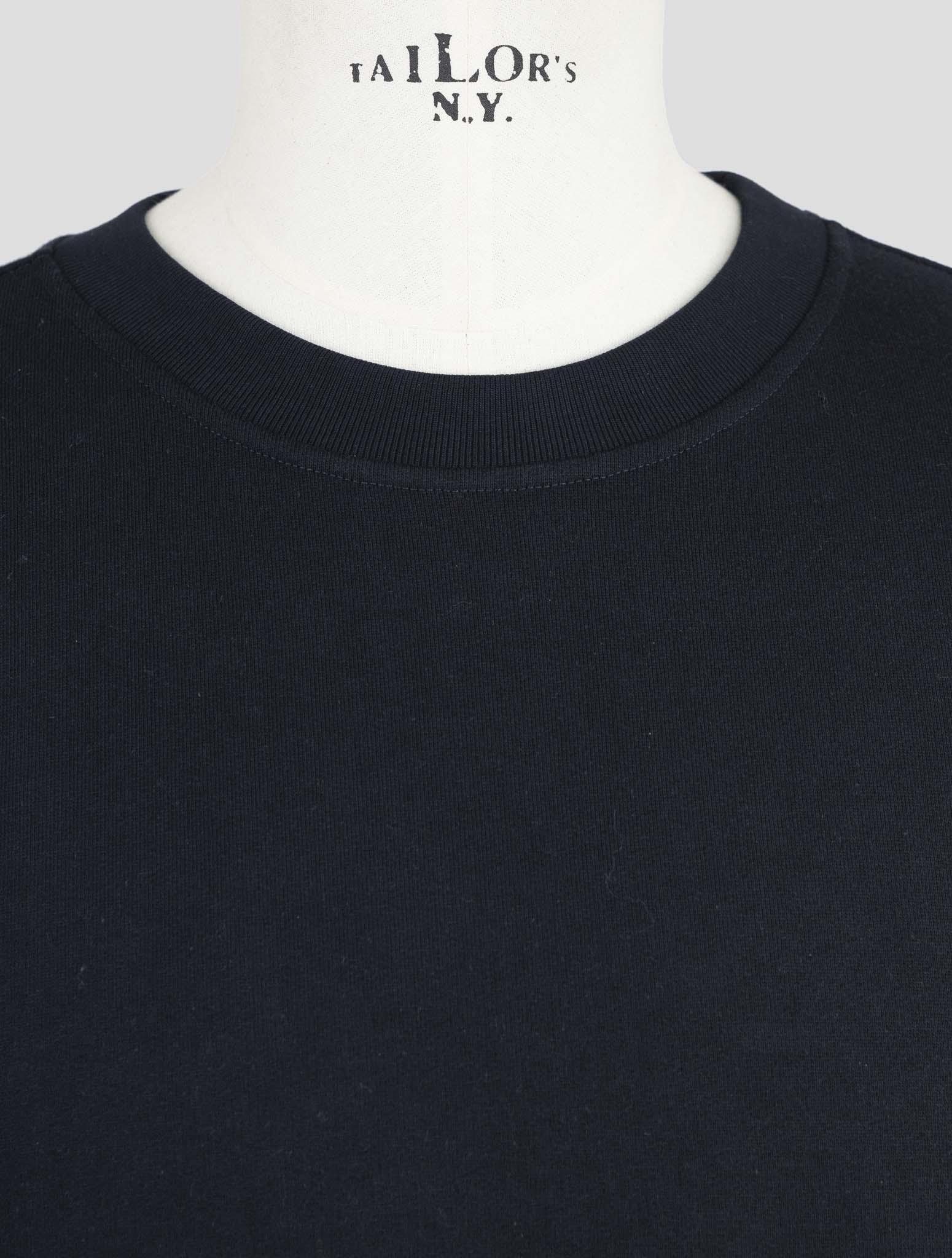 Kiton Knt Blue Cotton Sweater Crewneck