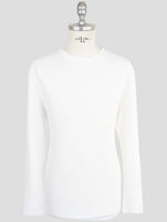 Kiton Knt White Cotton Sweater Crewneck