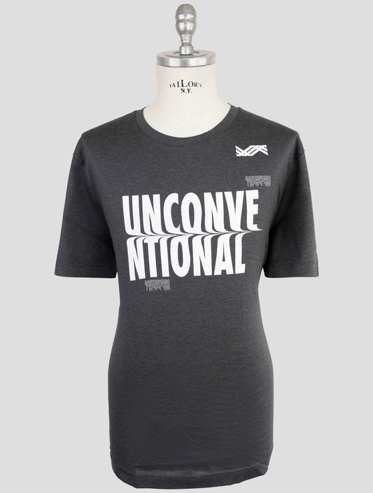 Kiton Knt Dark Gray Cotton T-Shirt