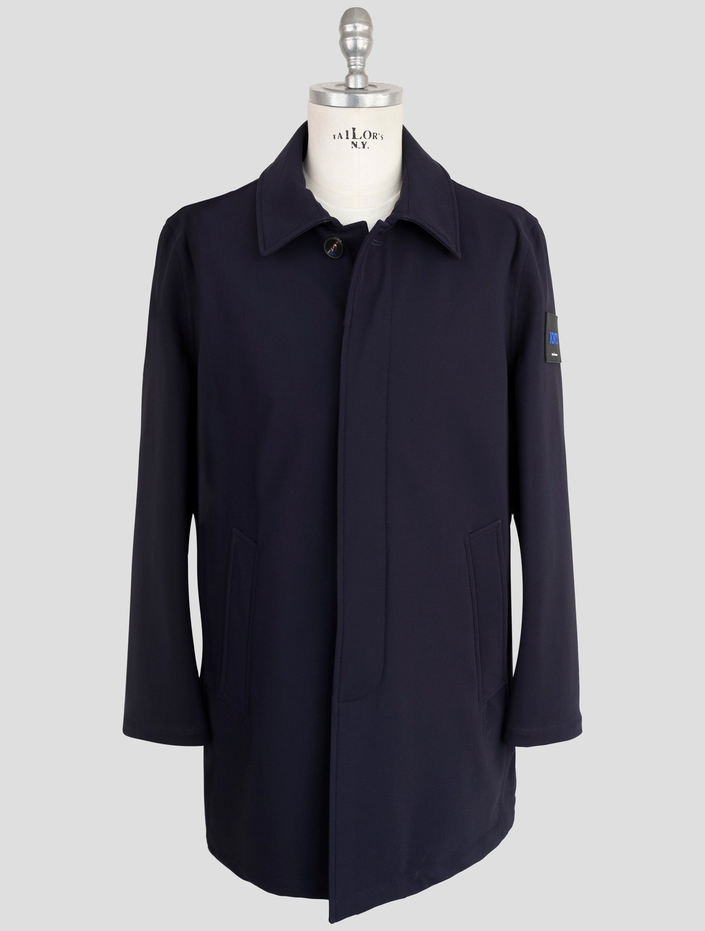 Kiton Knt Blue Wool Pa ea Overcoat