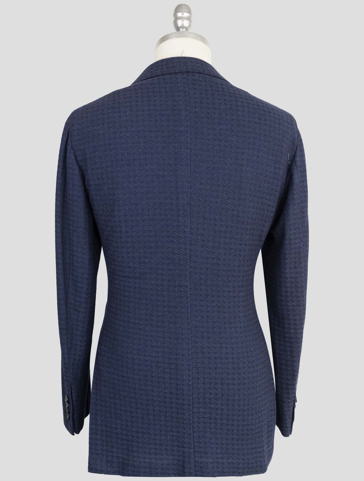 Kiton Knt Blue Cotton Cashmere Silk Blazer