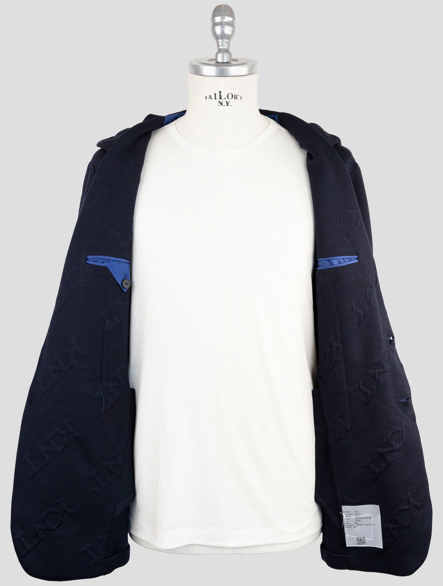 Kiton Knt Blue Virgin Wool Pa Blazer
