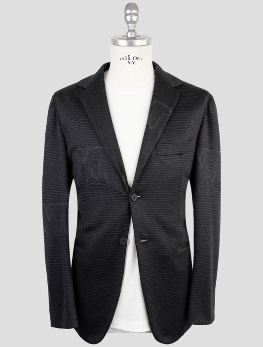 Kiton Knt Gray Wool Cashmere Pl Blazer
