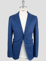 Kiton Knt Blue Cotton Cashmere Silk Suit