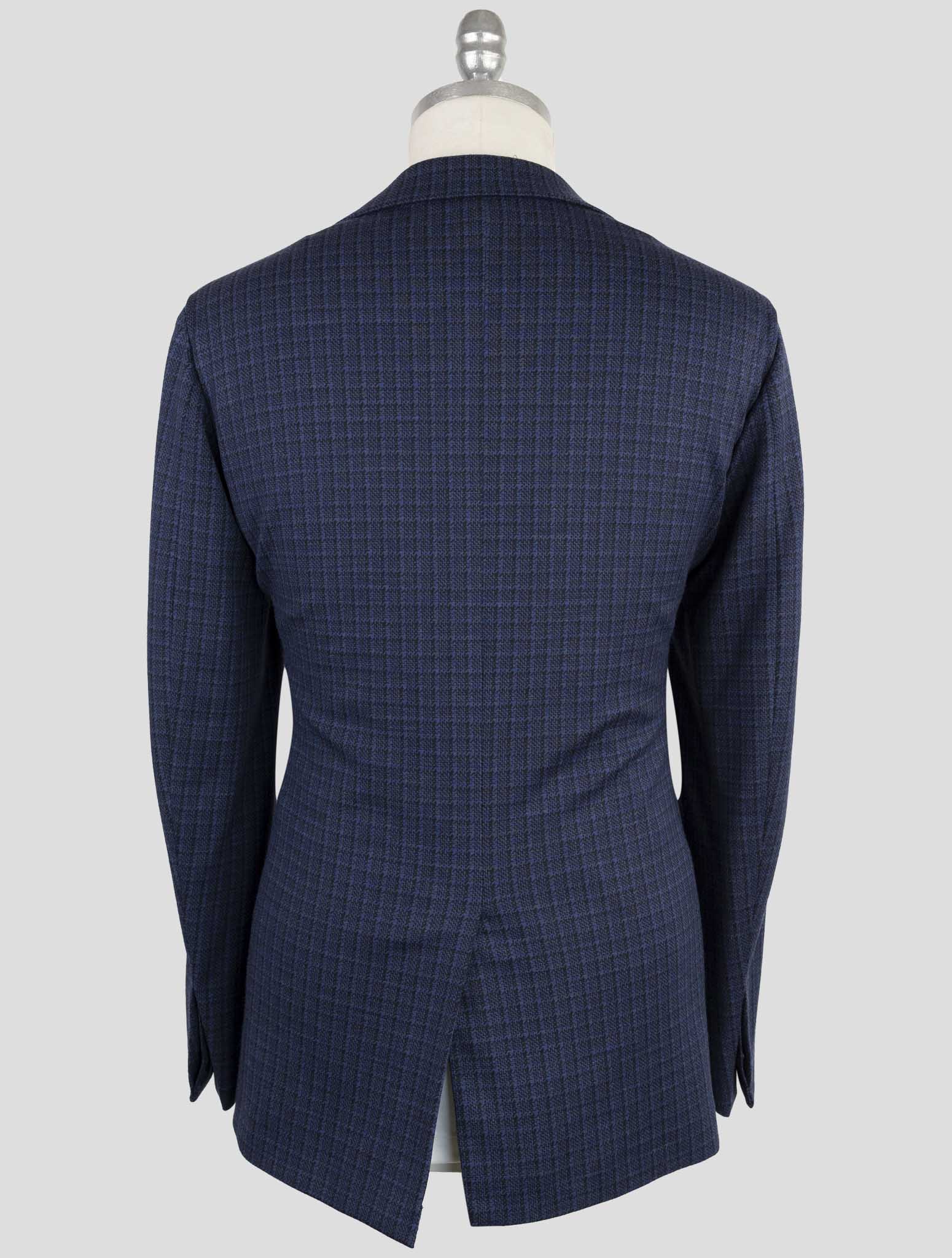 Kiton Knt Blue Wool Pl Suit