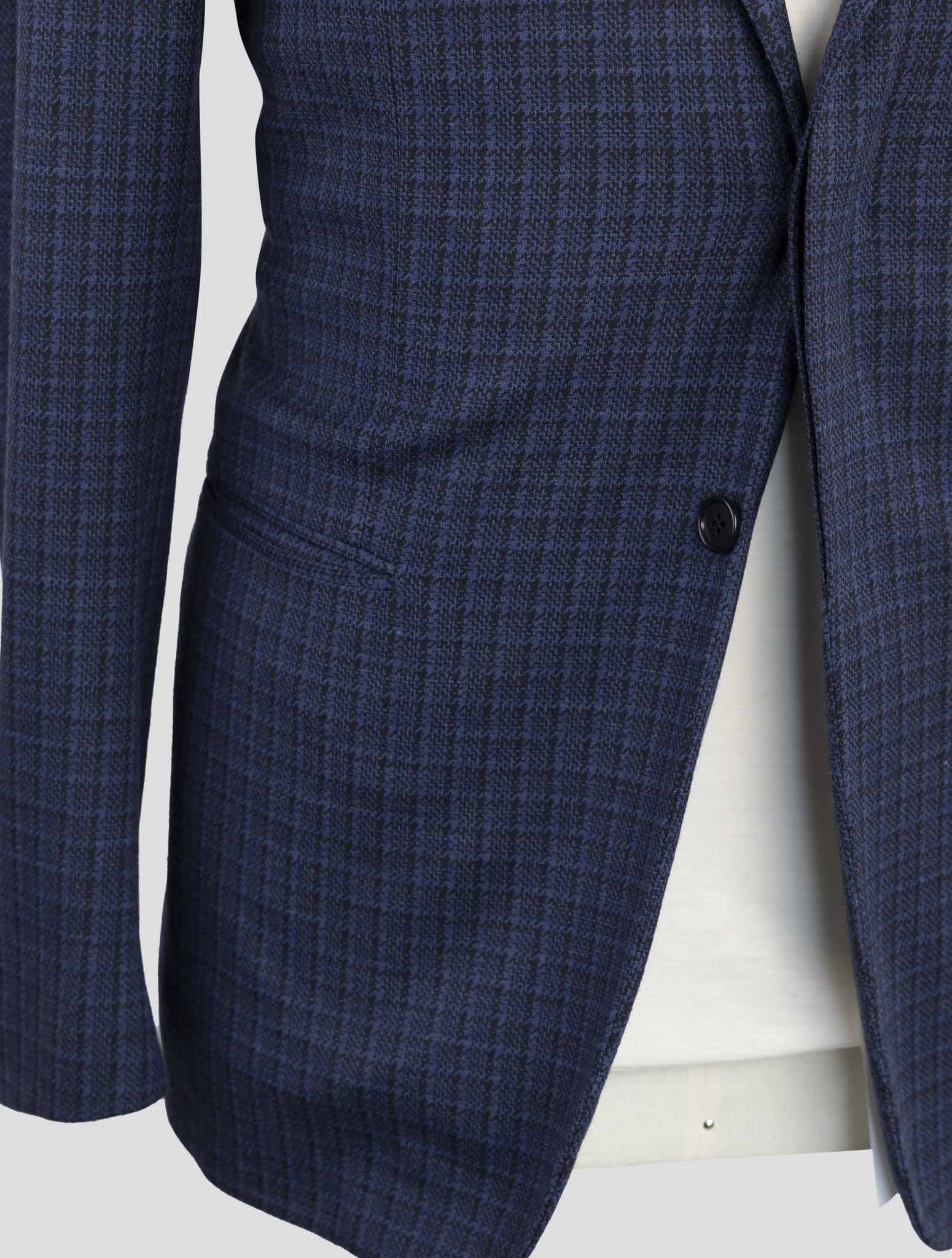 Kiton Knt Blue Wool Pl Suit