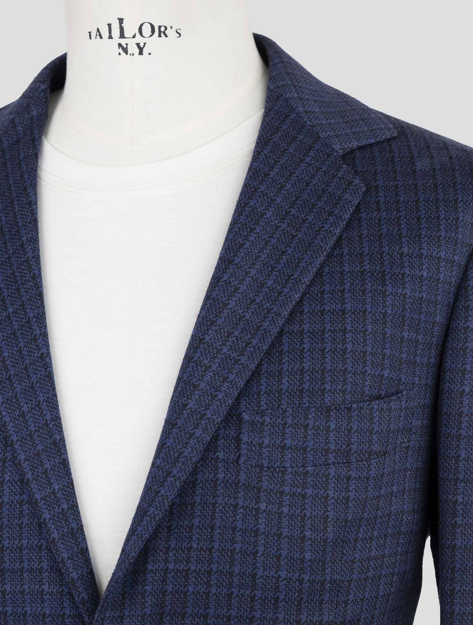 Kiton Knt Blue Wool Pl Suit