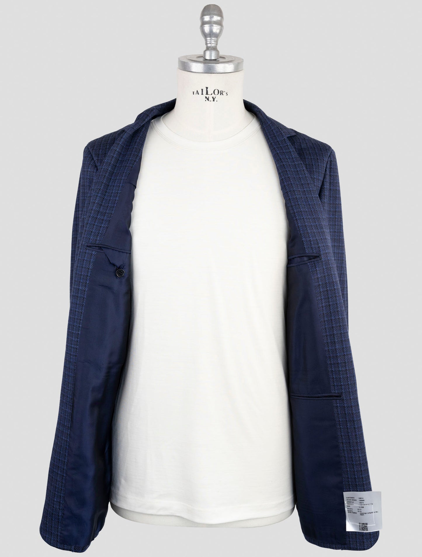 Kiton Knt Blue Wool Pl Suit