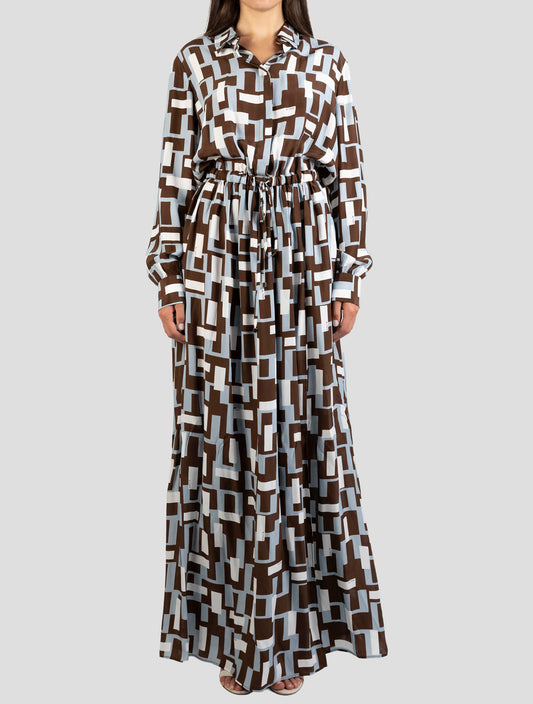 Kiton Multicolor Silk Dress