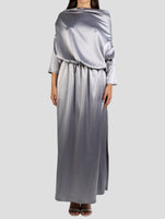 Kiton Gray Acetate Pe Dress