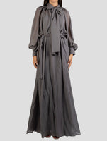 Kiton Gray Silk Dress