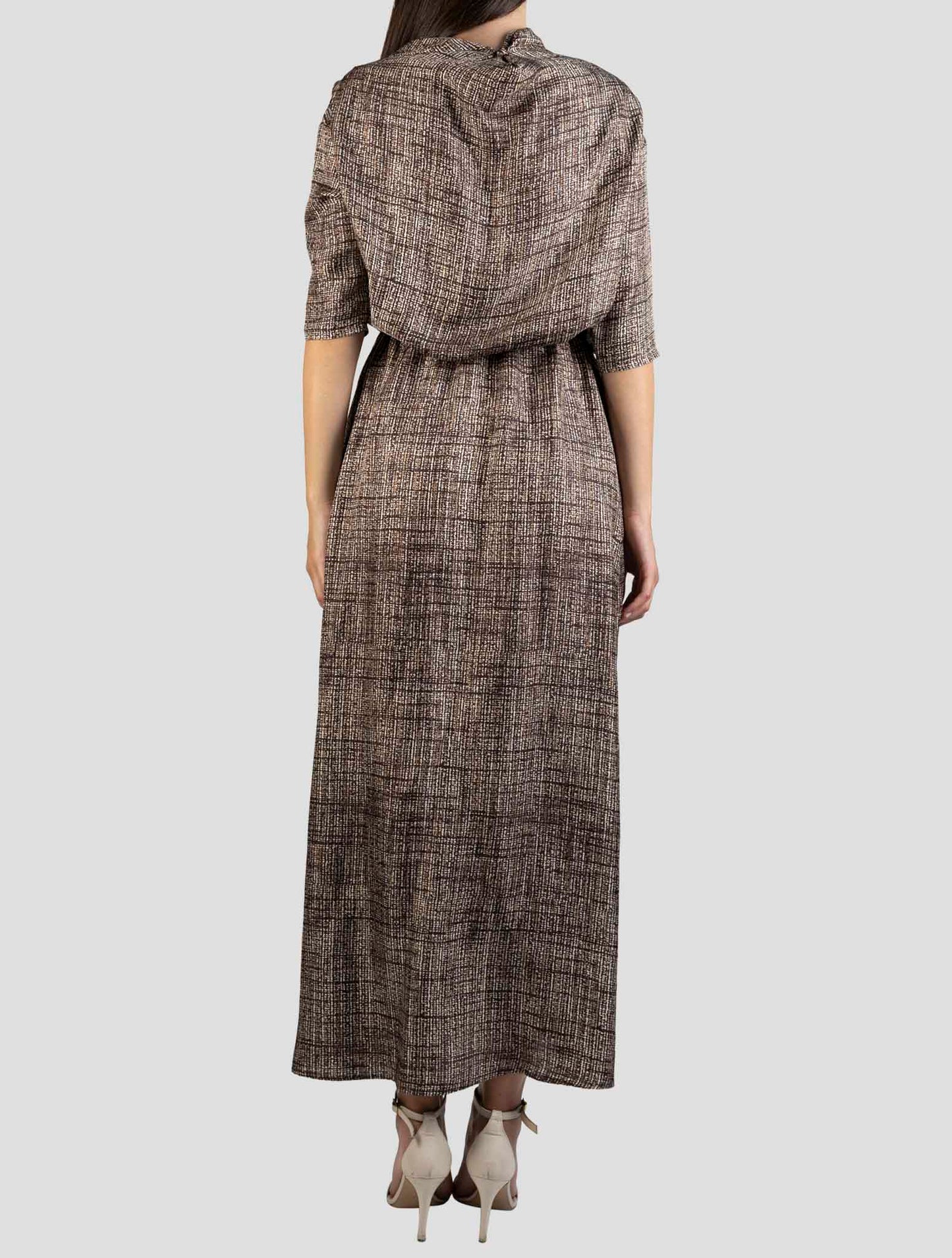 Kiton Brown Silk Dress