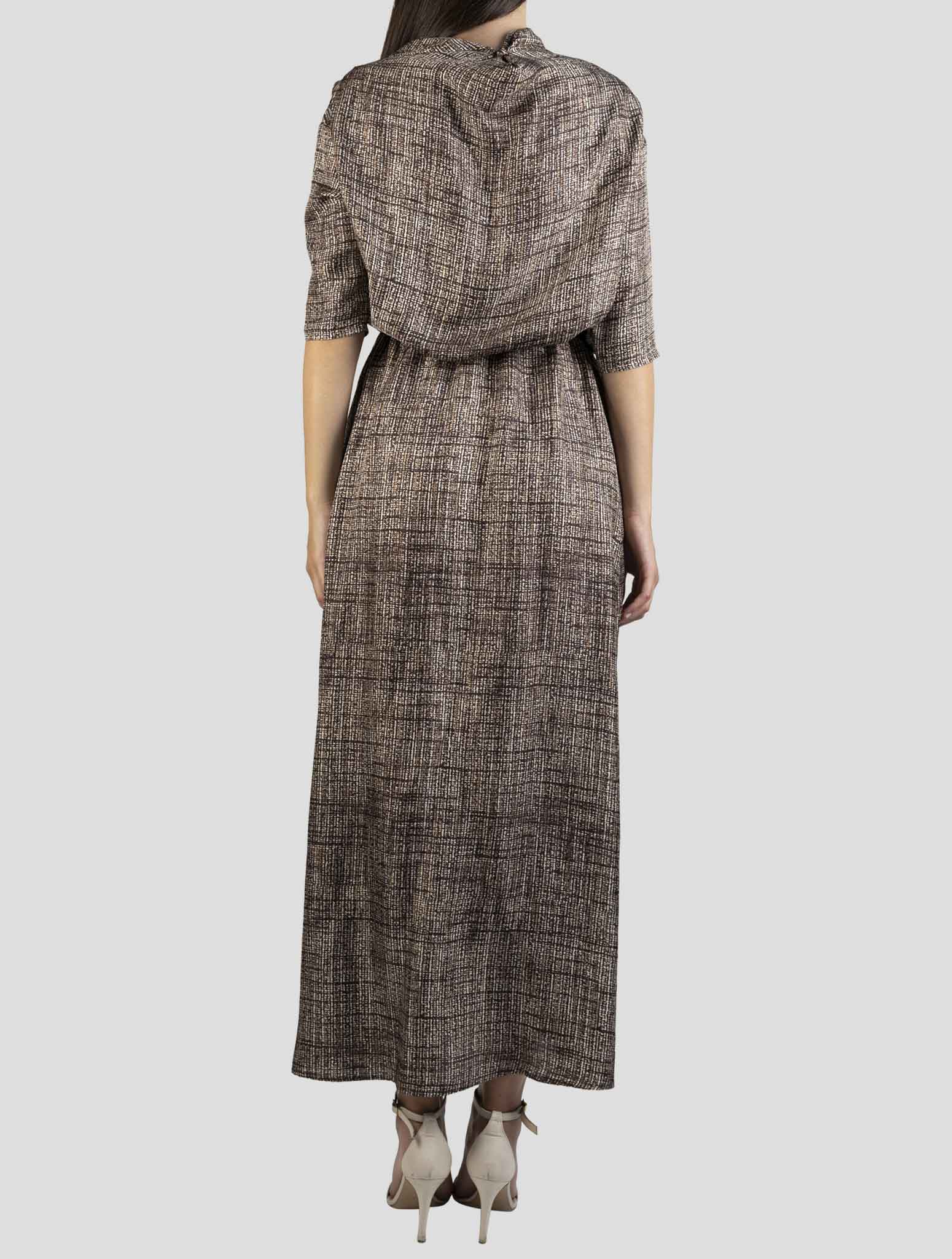 Kiton Brown Silk Dress