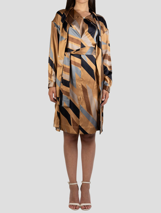 Kiton Multicolor Silk Dress