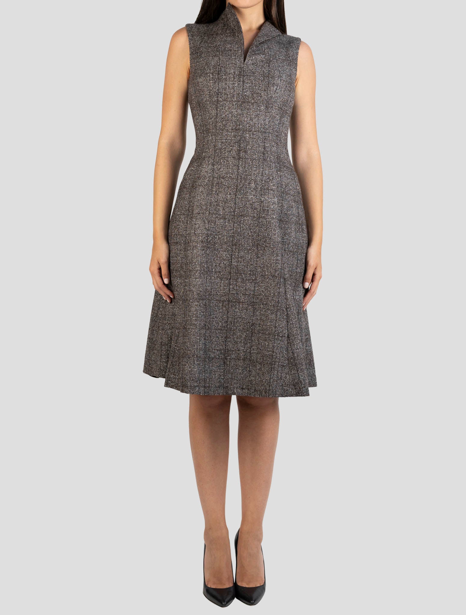 Kiton Brown Wool Alpaca Dress