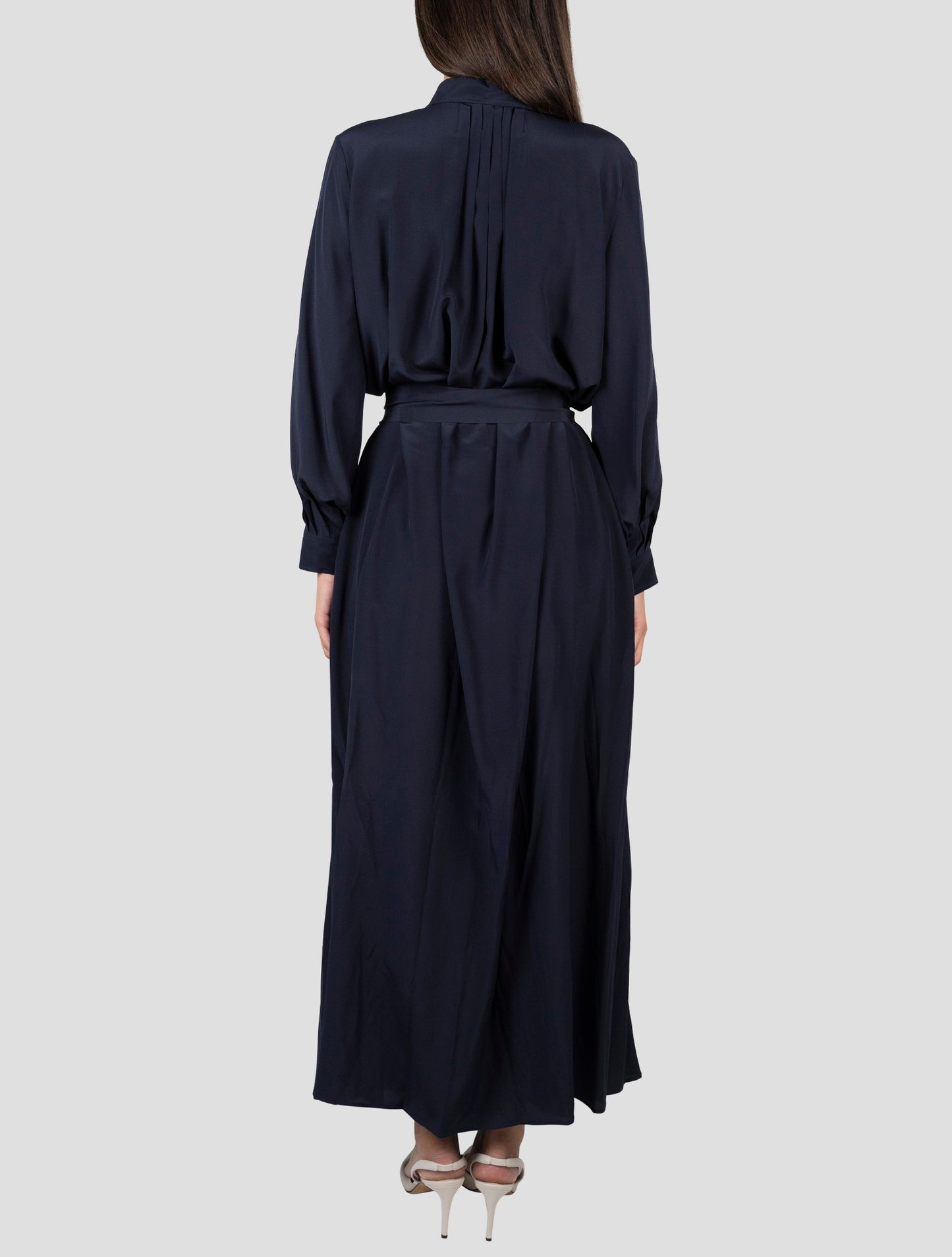 Kiton Blue Silk Dress