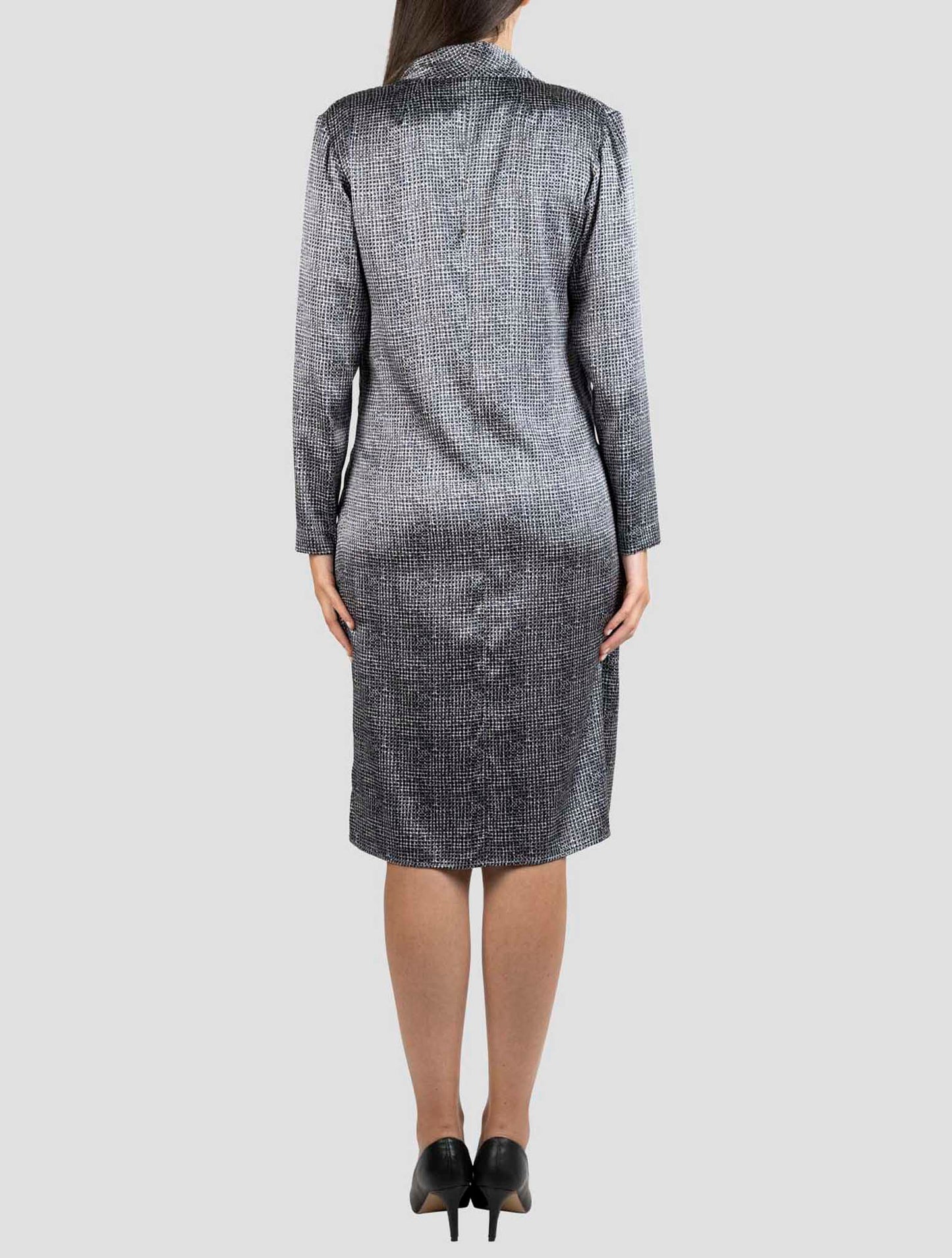 Kiton Gray Silk Dress
