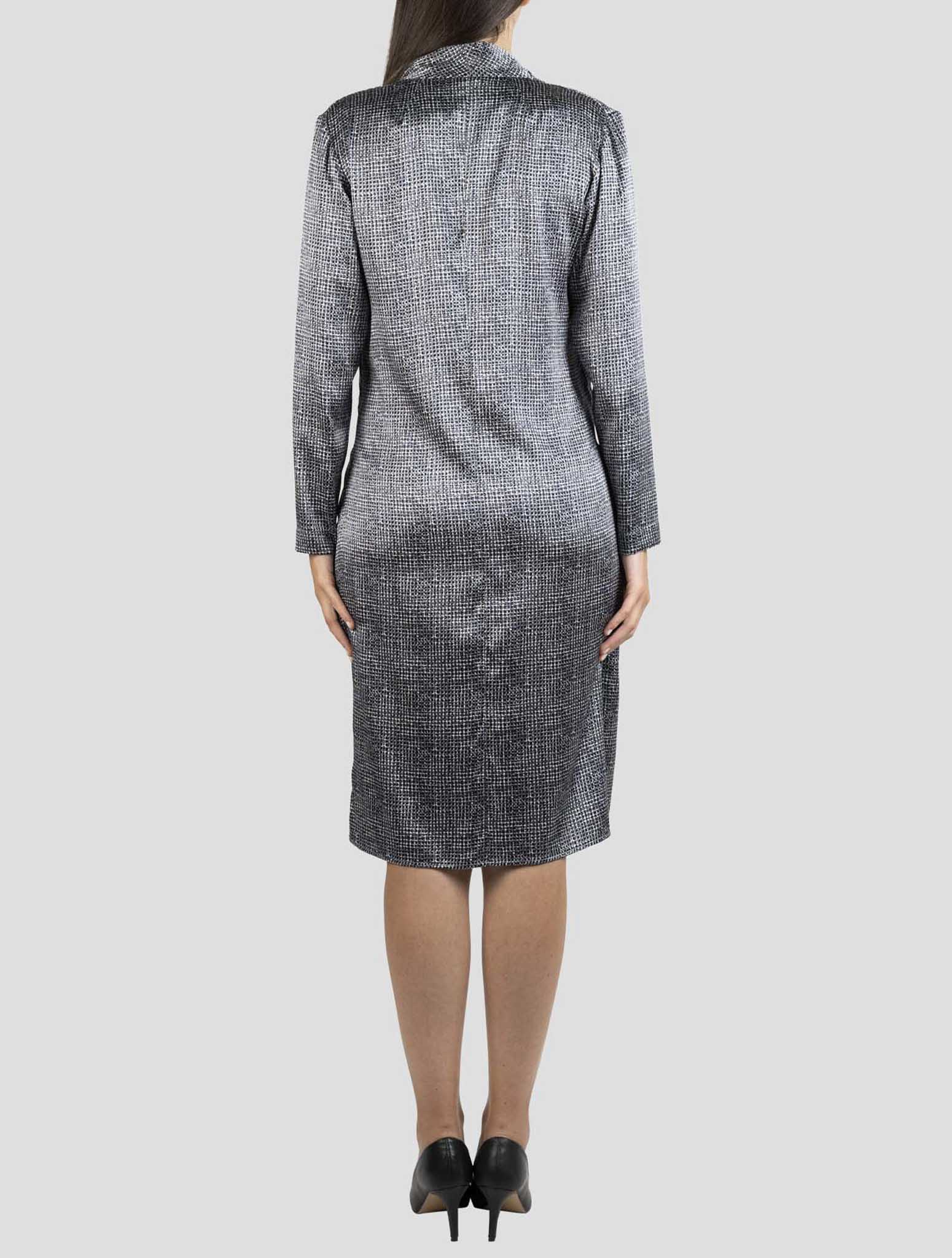 Kiton Gray Silk Dress
