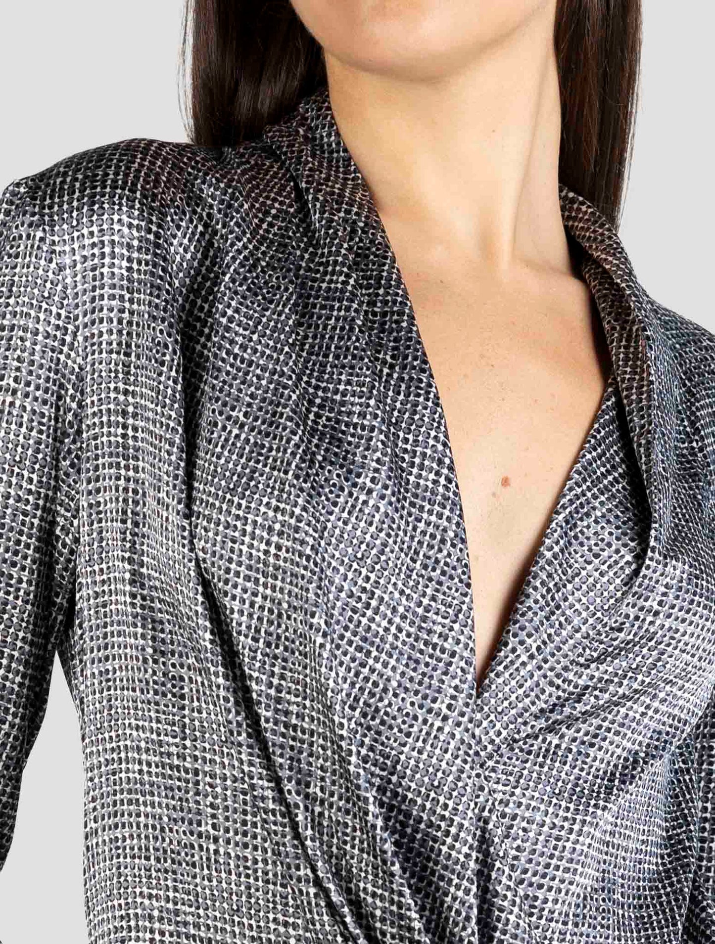 Kiton Gray Silk Dress