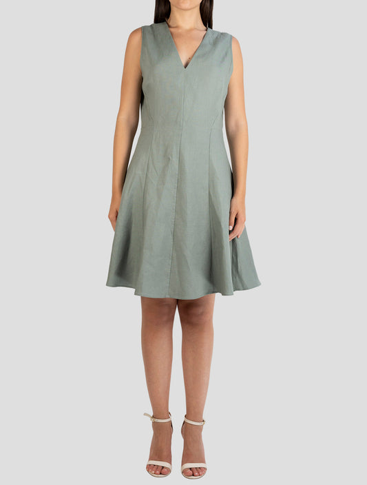 Kiton Green Linen Dress