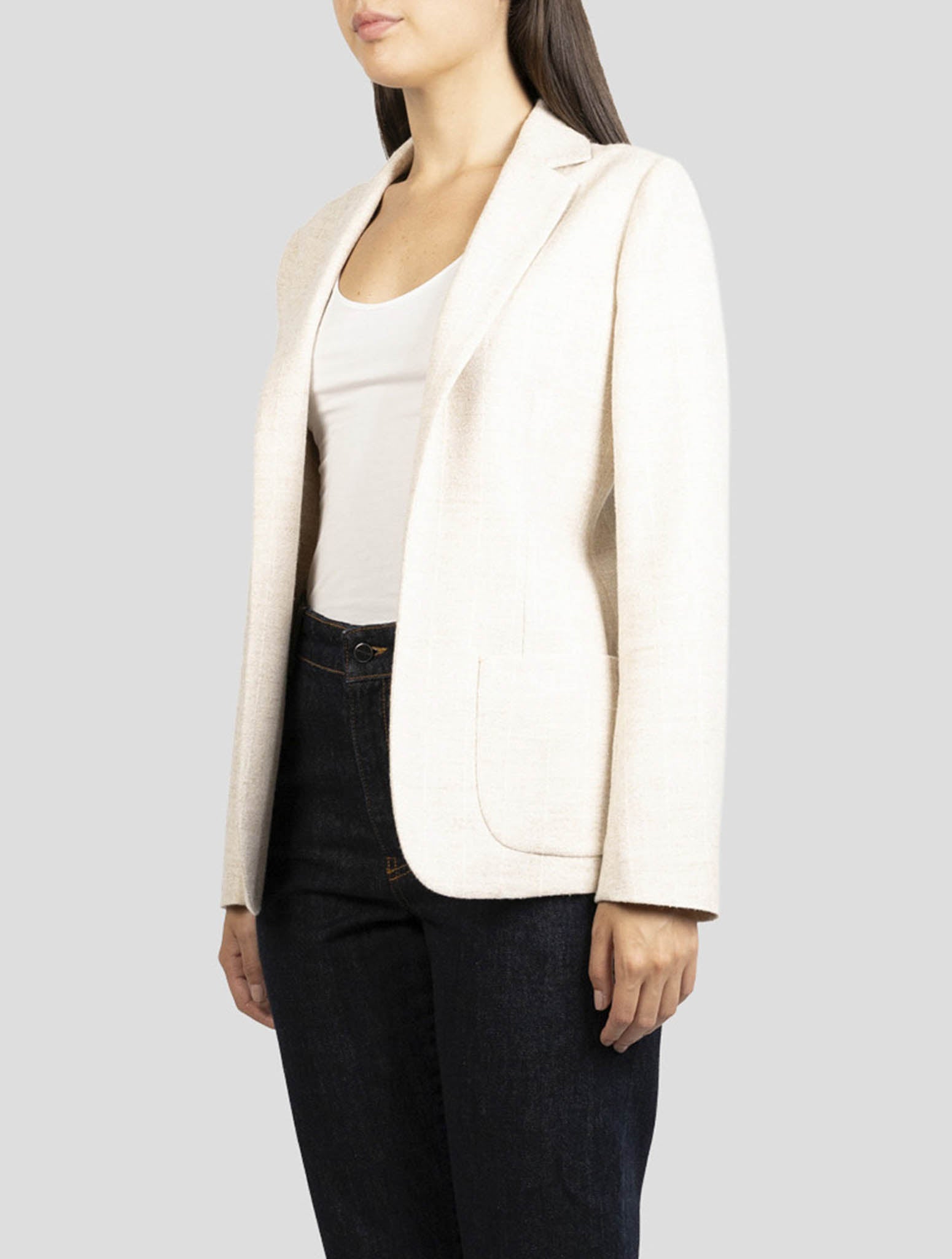 Kiton Beige Alpaca Pa Linen Blazer