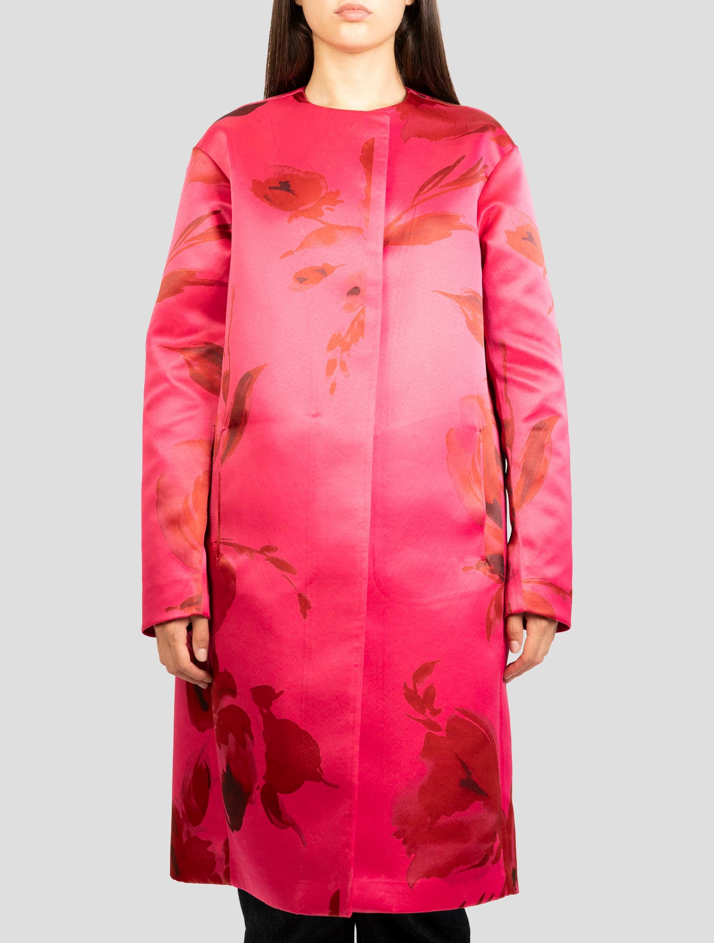 Kiton Pink Viscose Overcoat