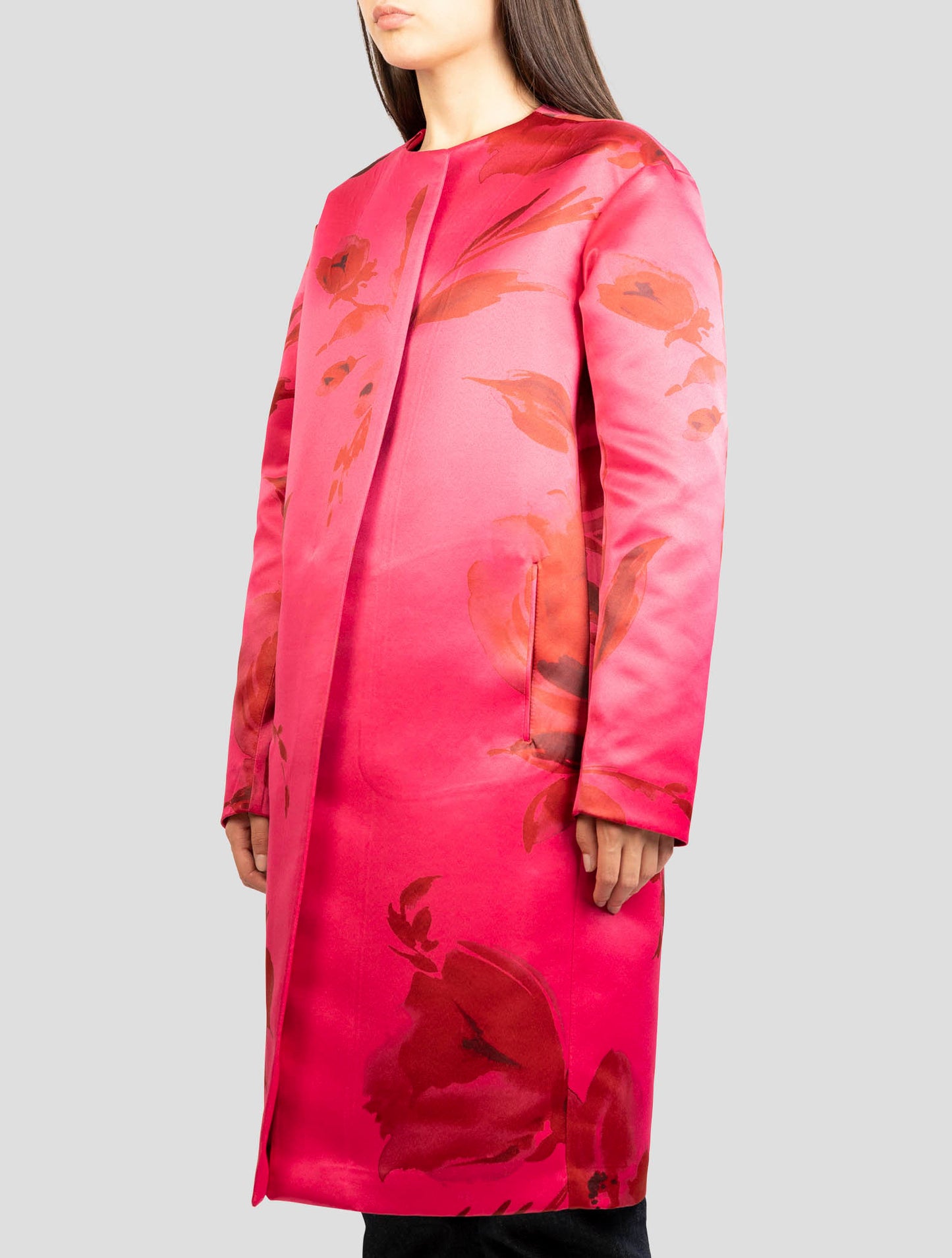 Kiton Pink Viscose Overcoat