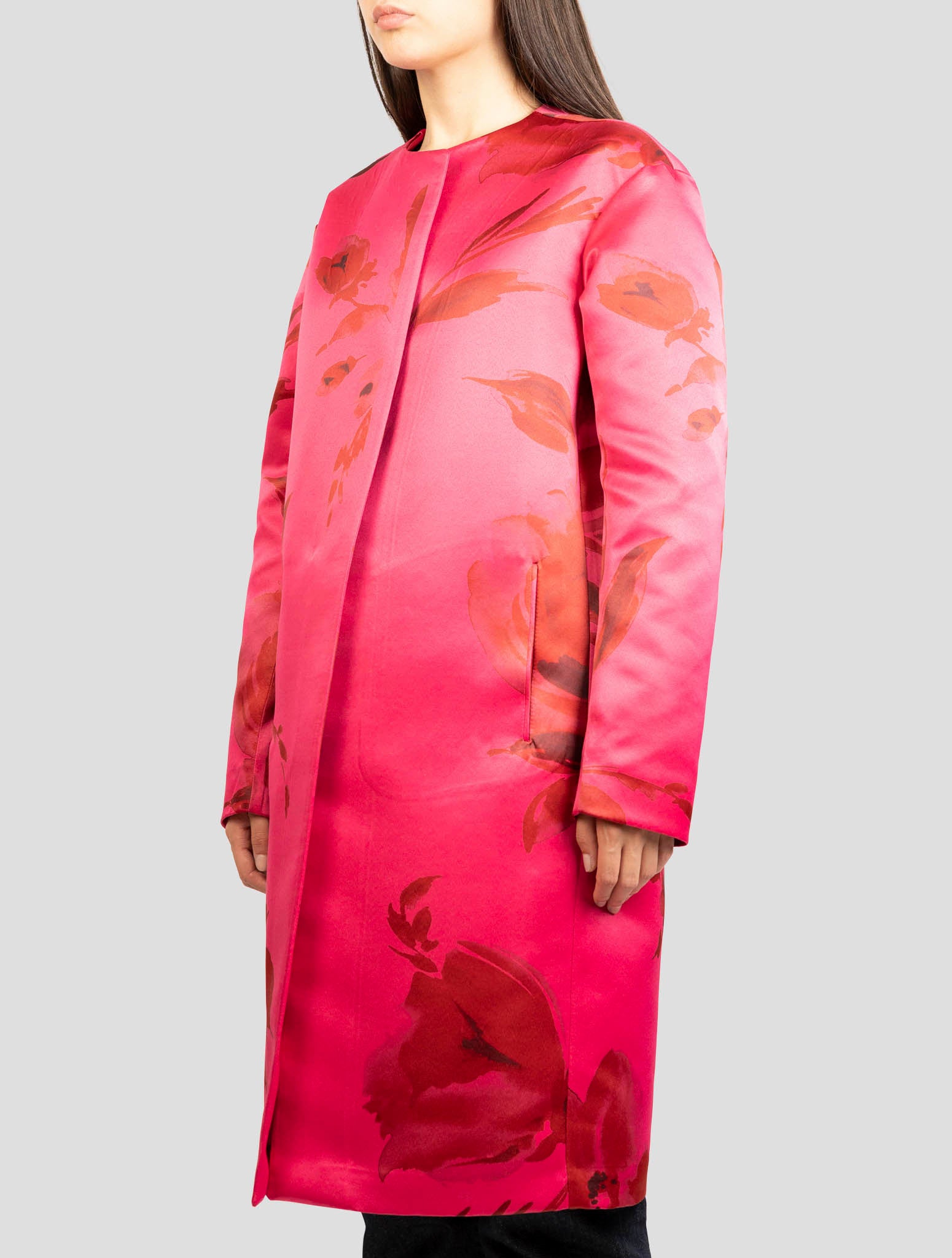 Kiton Pink Viscose Overcoat