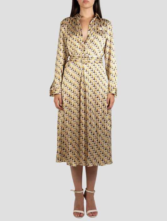 Kiton Multicolor Silk Dress