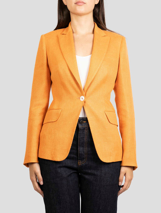 Kiton Beige Linen Wool Silk Lyocell Blazer