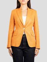 Kiton Beige Linen Wool Silk Lyocell Blazer