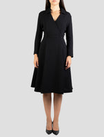 Kiton Black Wool Dress