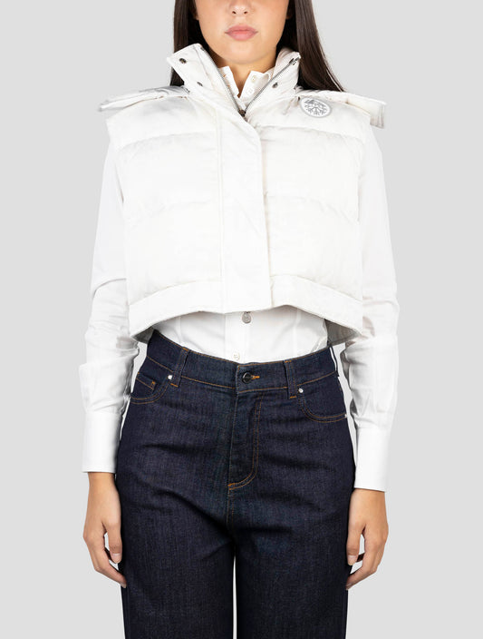 Kiton White Pa Silk Coat Gilet