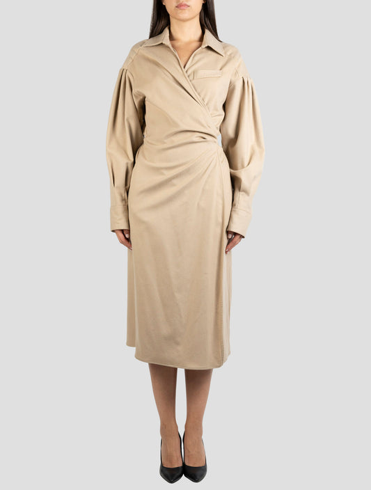 Kiton Beige Cashmere Dress
