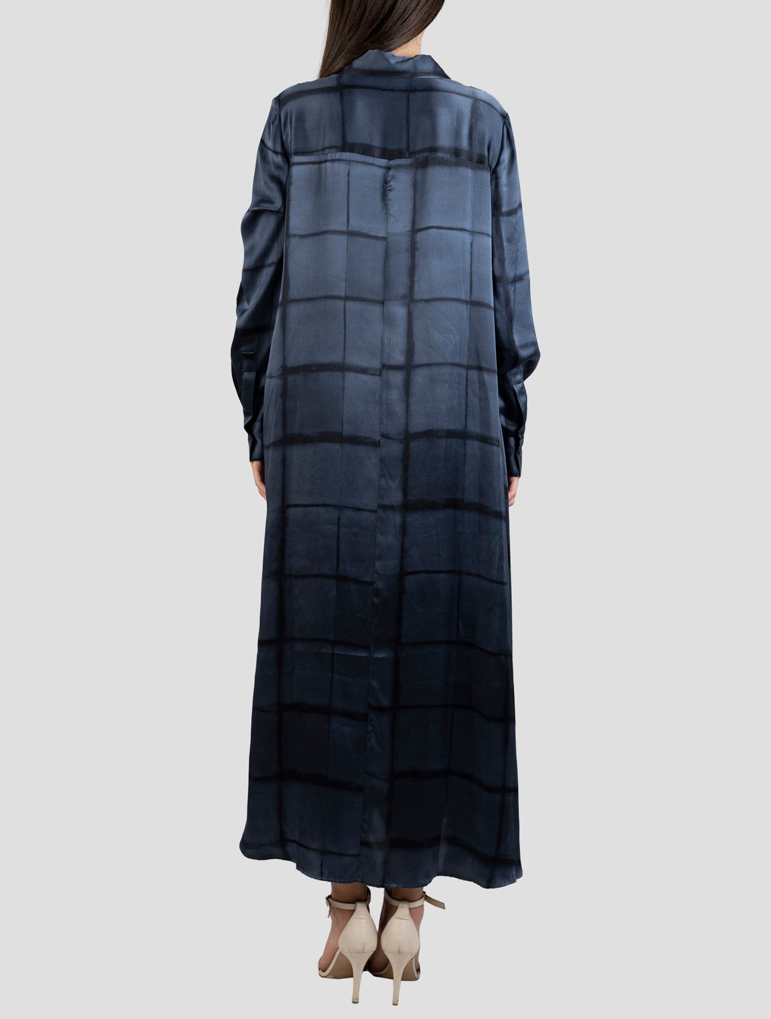 Kiton Blue Silk Dress