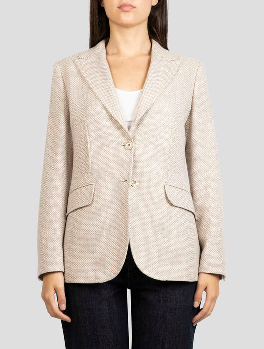 Kiton Beige Cashmere Blazer