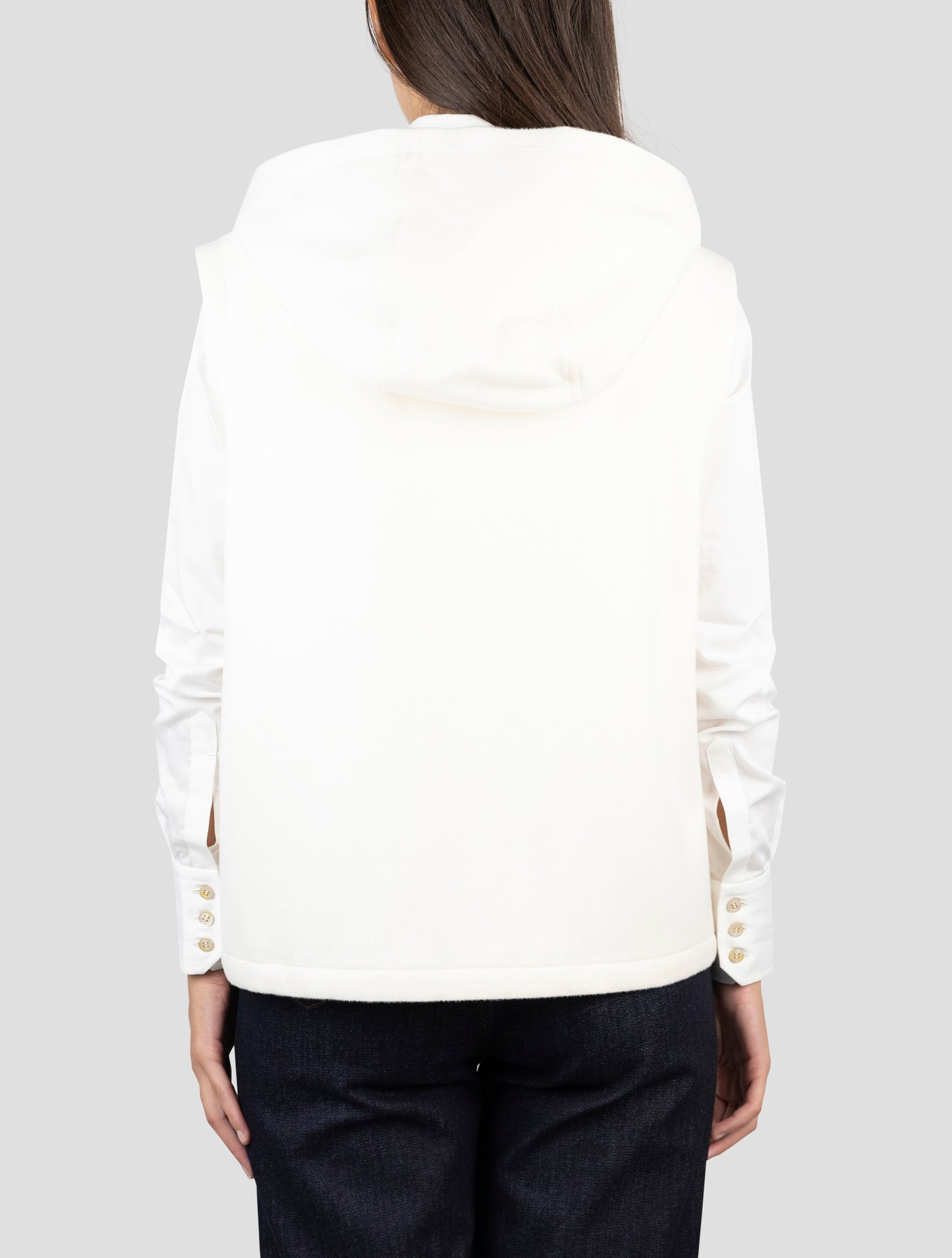 Kiton White Cashmere Coat Gilet