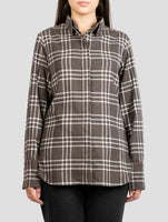 Kiton Brown Cotton Shirt