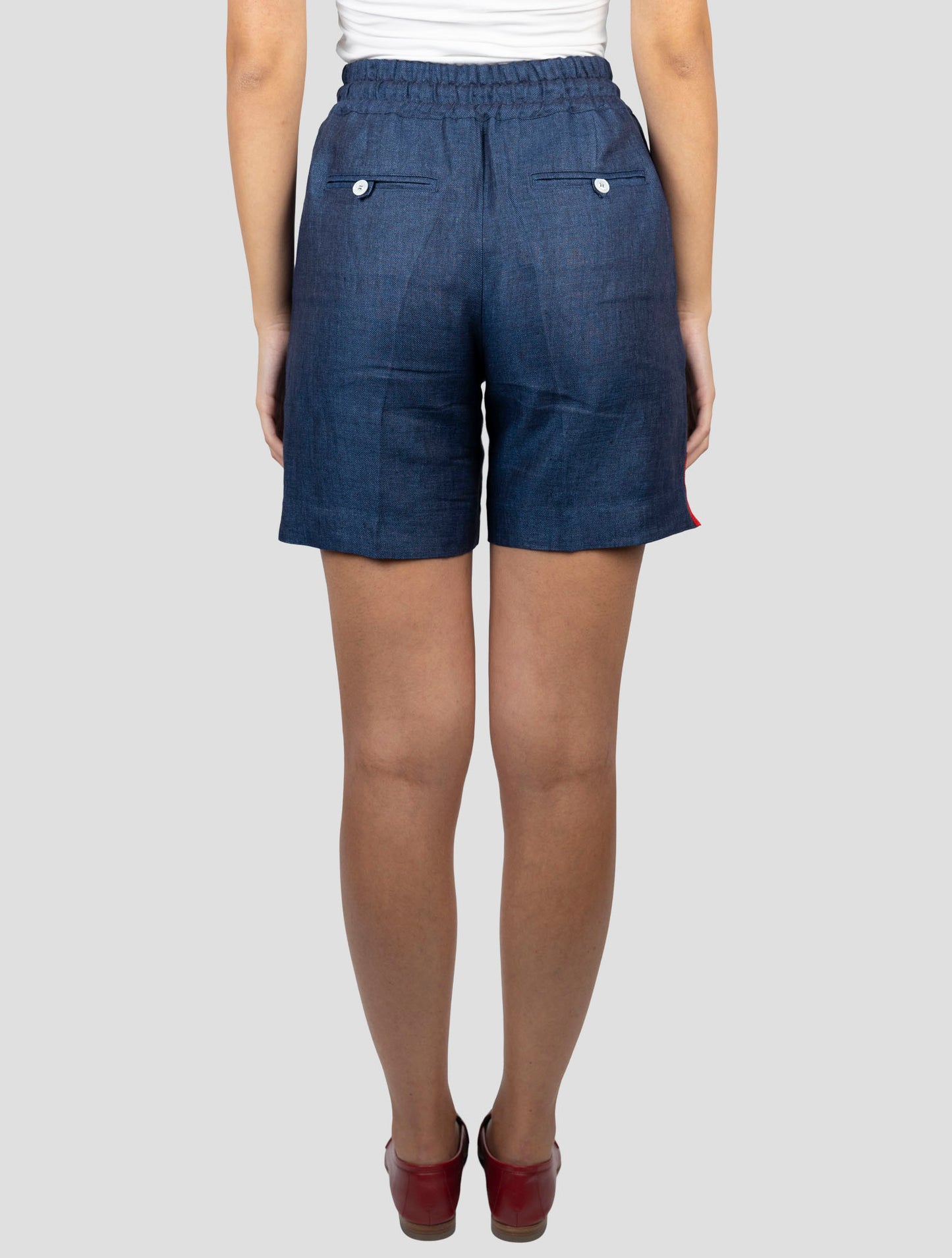 Kiton Blue Linen Short Pants