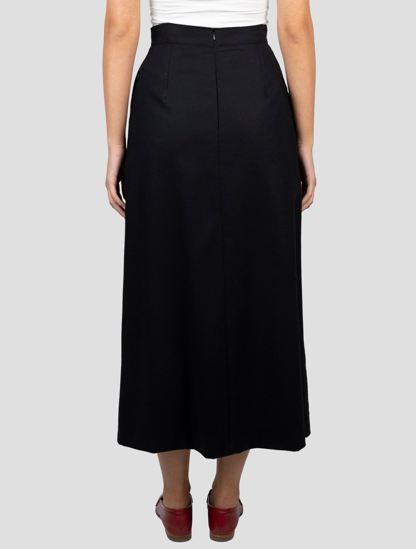 Kiton Black Virgin Wool Pa Ea Skirt