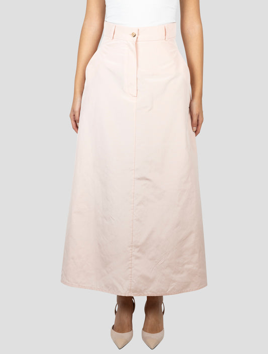 Kiton Pink Cotton Silk Skirt