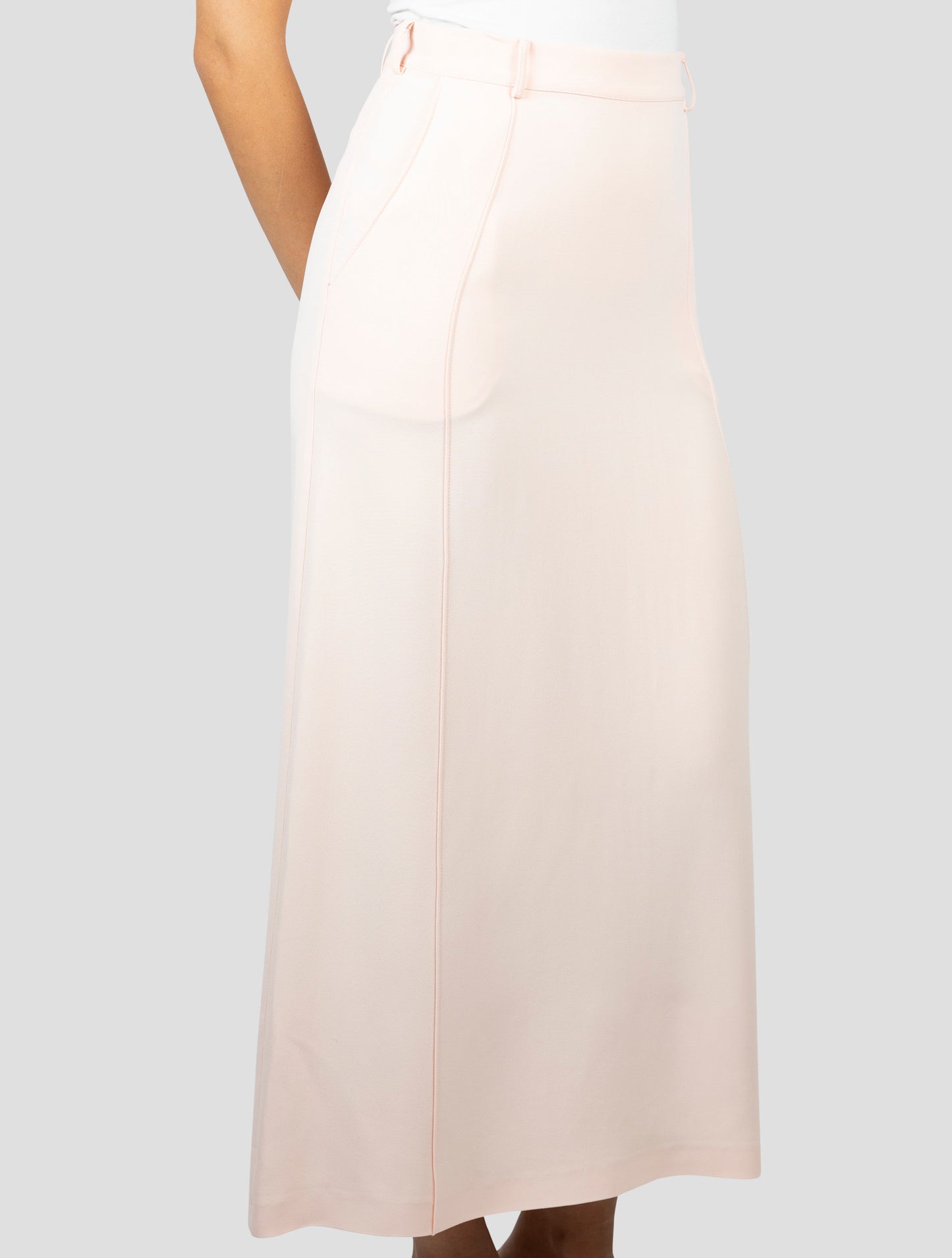 Kiton Pink Viscose Acetate Skirt