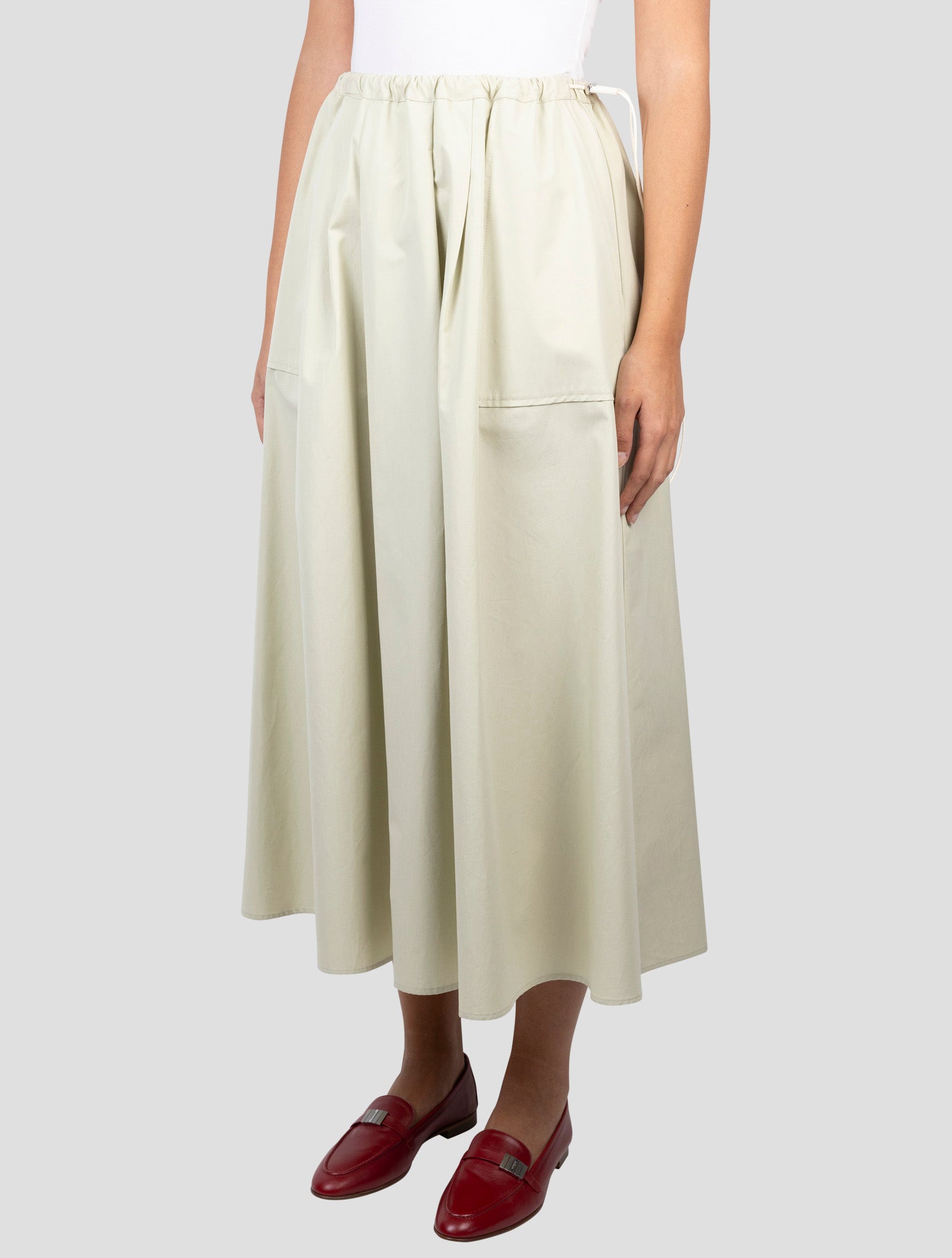 Kiton Green Cotton Skirt