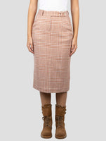 Kiton Brown Silk Cashmere Skirt