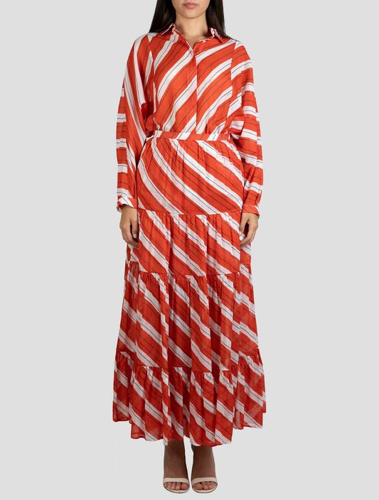 Kiton Multicolor Cotton Silk Skirt